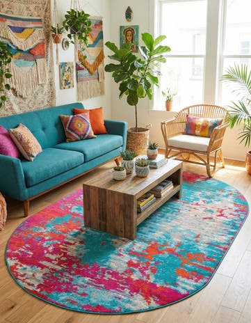 5' 3 x 8' Azalea Oval Rug