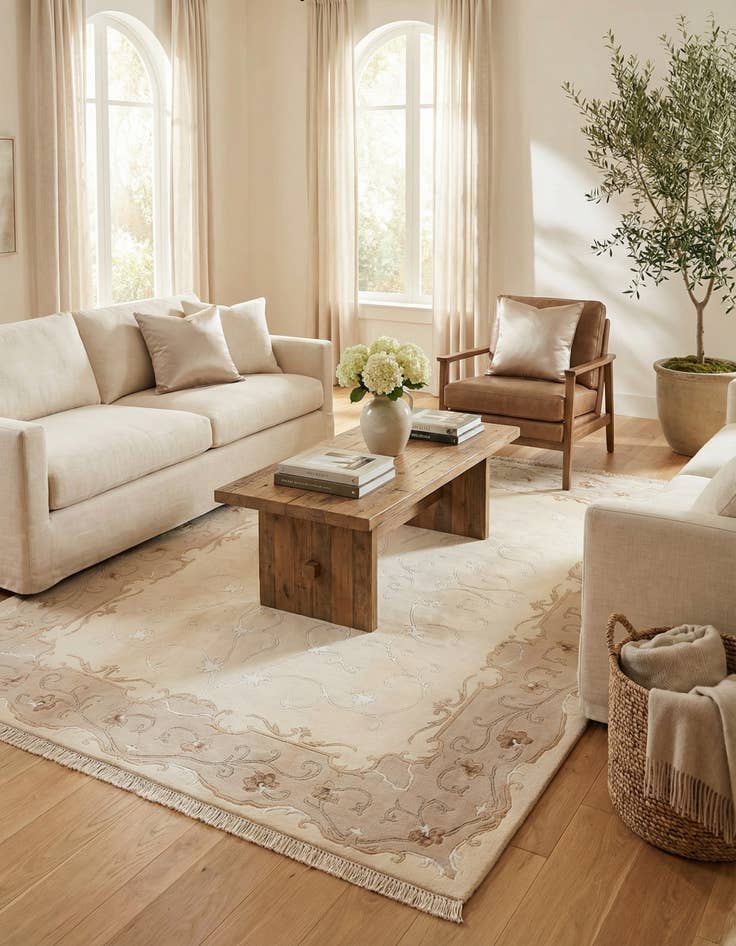 Detail image of 5' 9 x 7' 10  Hand Knotted Darya Wool Rug