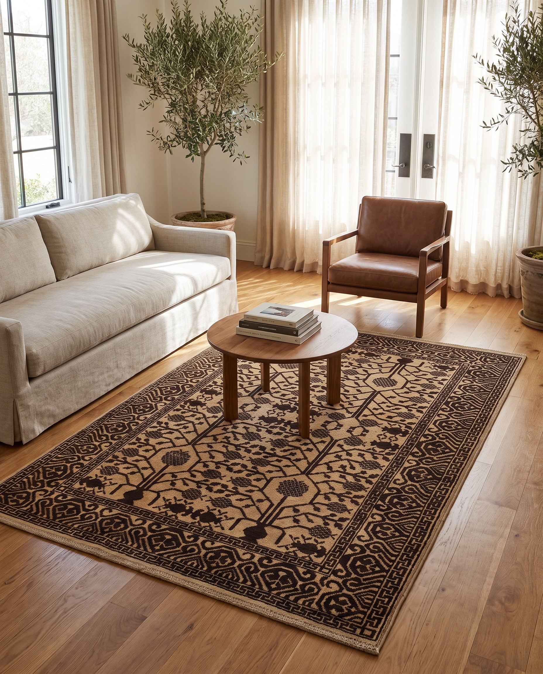 4' 3 x 5' 9 Hand Knotted Ziegler Modern Rug