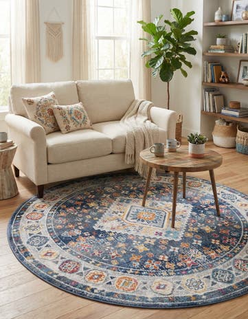 Blue Budapest Round Rug