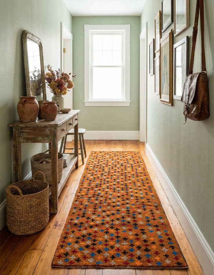 Detail image of 2' 8 x 9' 9 Hand Knotted Balouch Wool Runner Rug