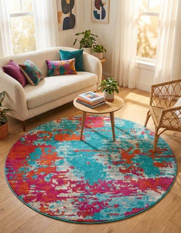 7' x 7' Azalea Round Rug