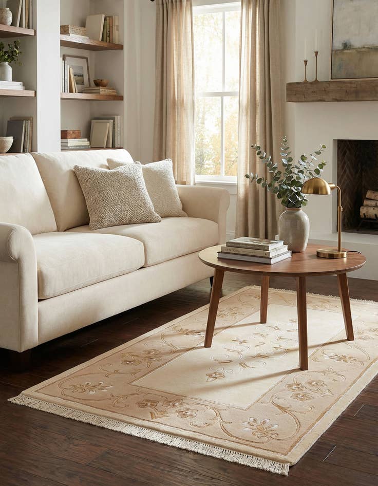 Detail image of  2' 9 x 5'  Hand Knotted Darya Rug