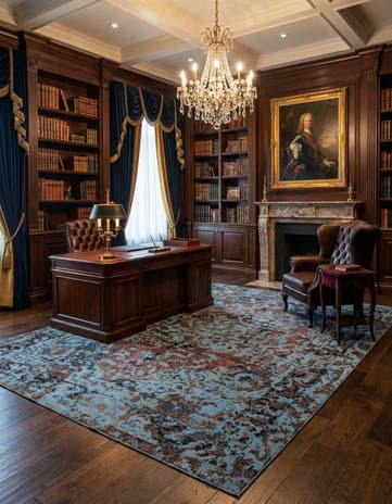 7' 11 x 10' 8 Vintage Royal Wool Rug