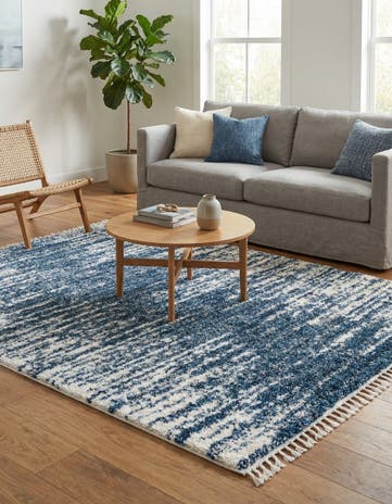 Blue Serenity Shag Rug
