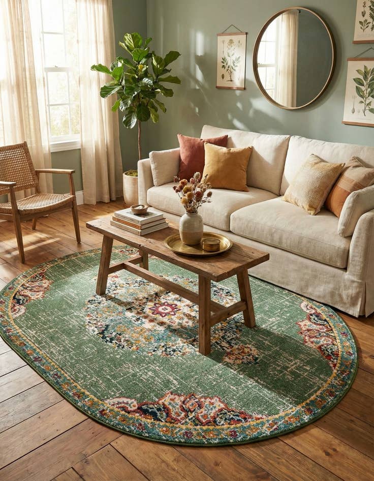 Detail image of 7' 10 x 10' Carrington Oval Rug