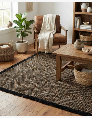 6' 1 x 6' 1 Handmade Braided Jute Square Rug
