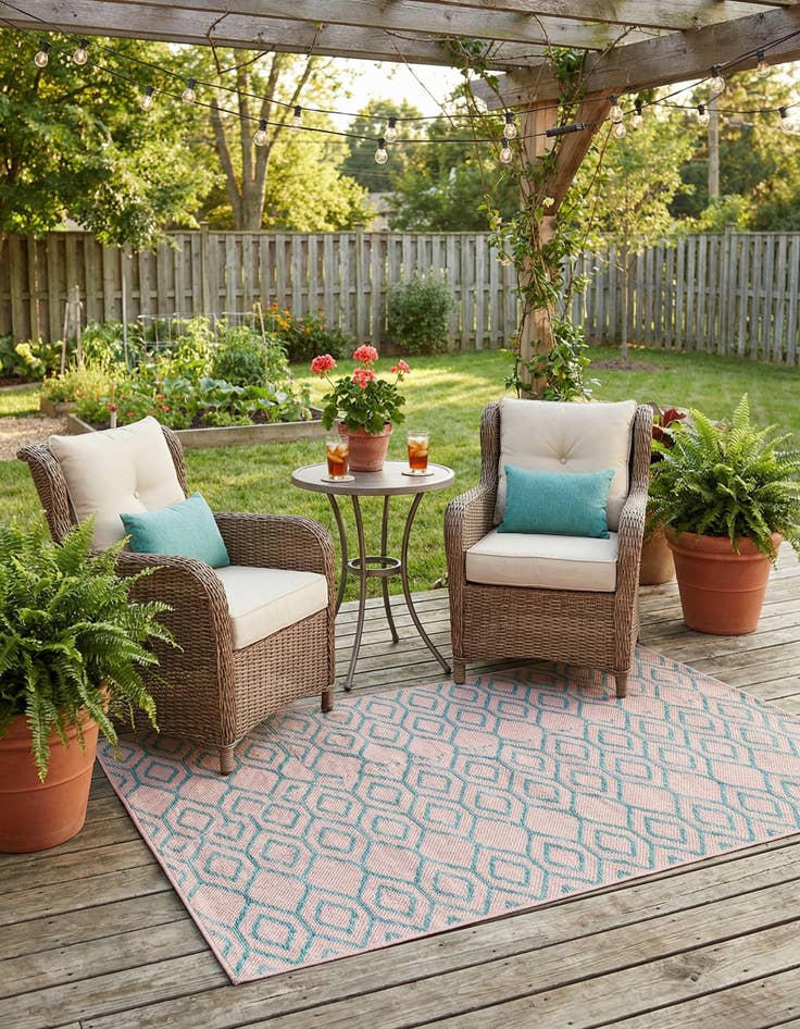 Detail image of 4' x 6'  Washable Jill Zarin Turks and Caicos Indoor / Outdoor Rug