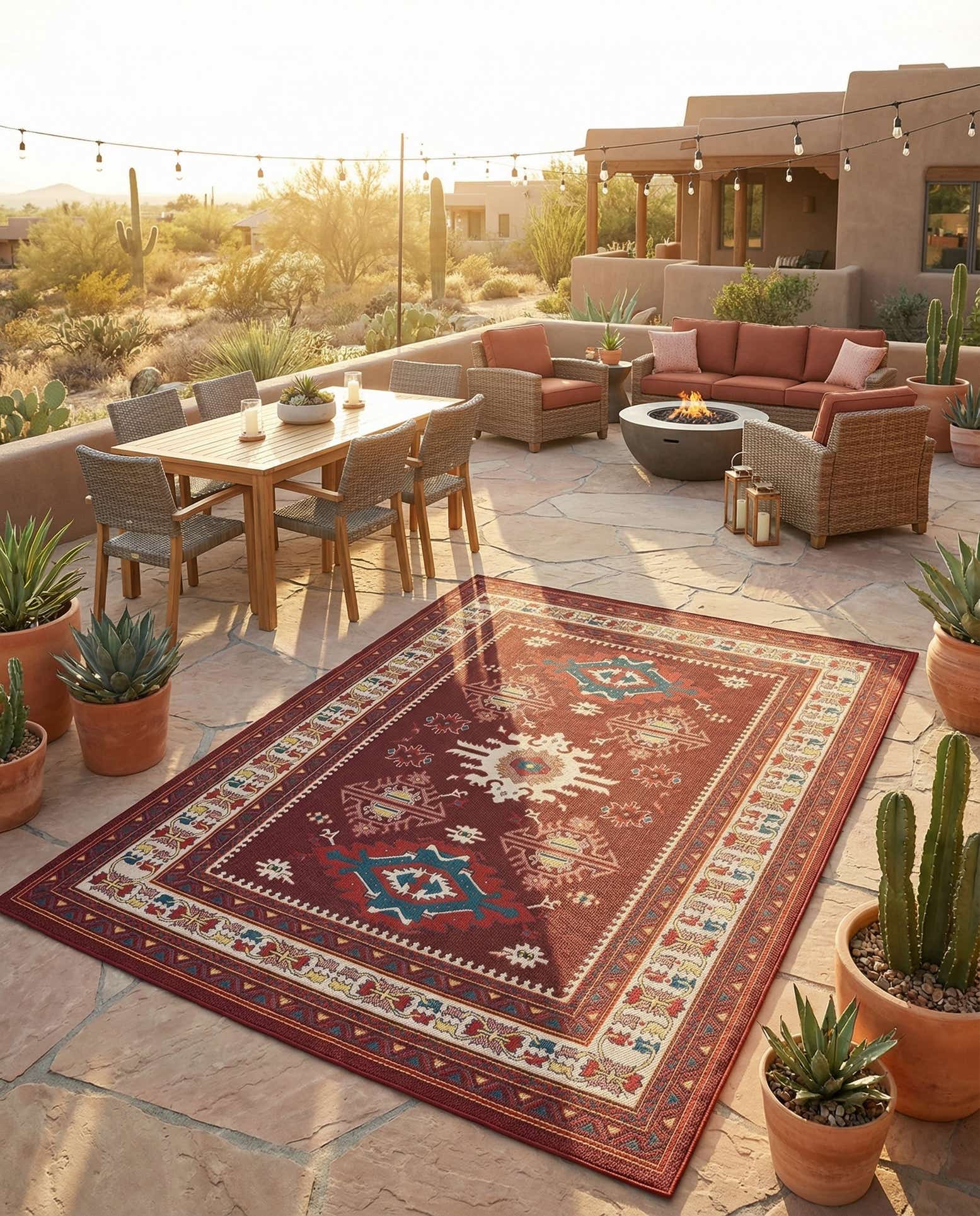 9' x 12' Easy-Clean Baja Indoor / Outdoor Rug