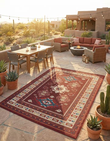 9' x 12' Easy-Clean Baja Indoor / Outdoor Rug