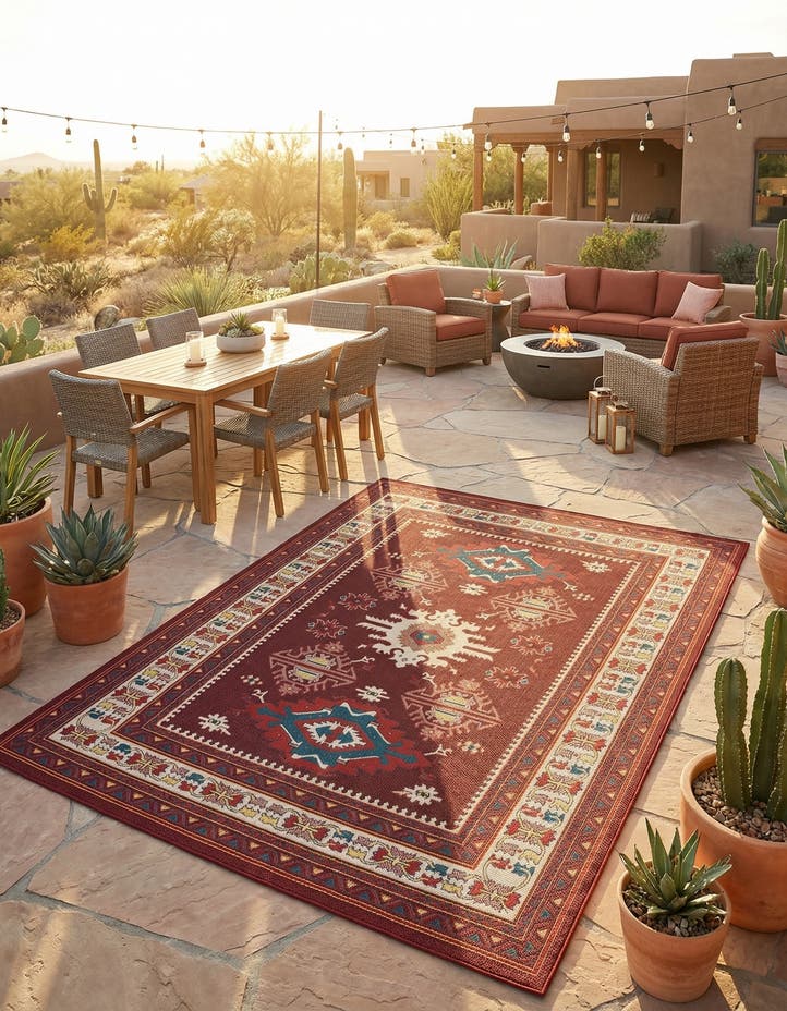 9' x 12' Easy-Clean Baja Indoor / Outdoor Rug