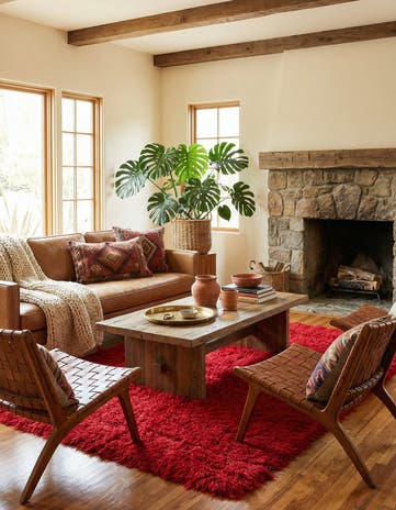 5' 4 x 8' Hand Knotted Moroccan Wool Rug