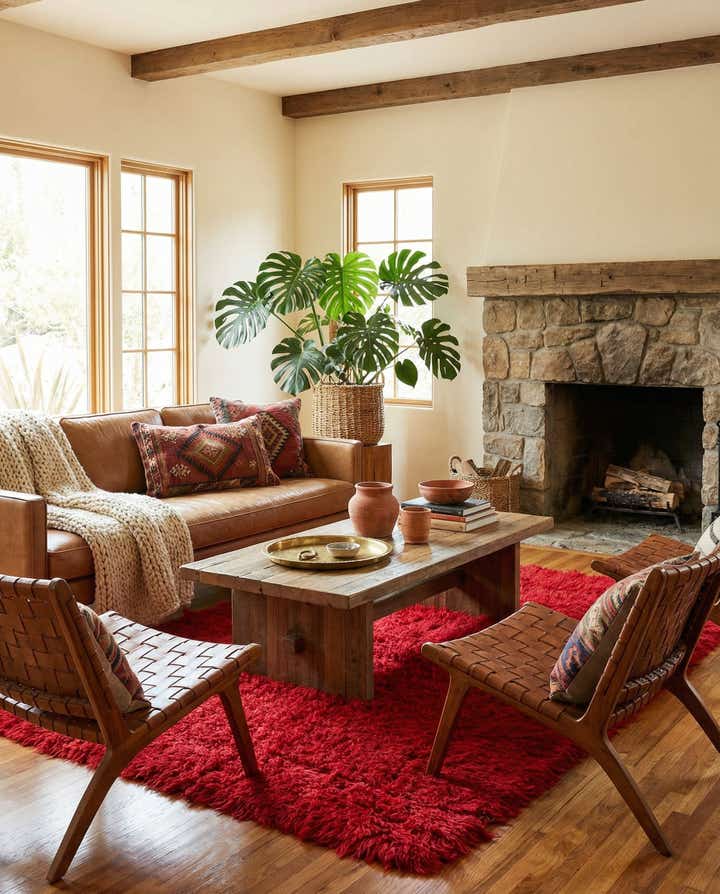 5' 4 x 8' Hand Knotted Moroccan Wool Rug