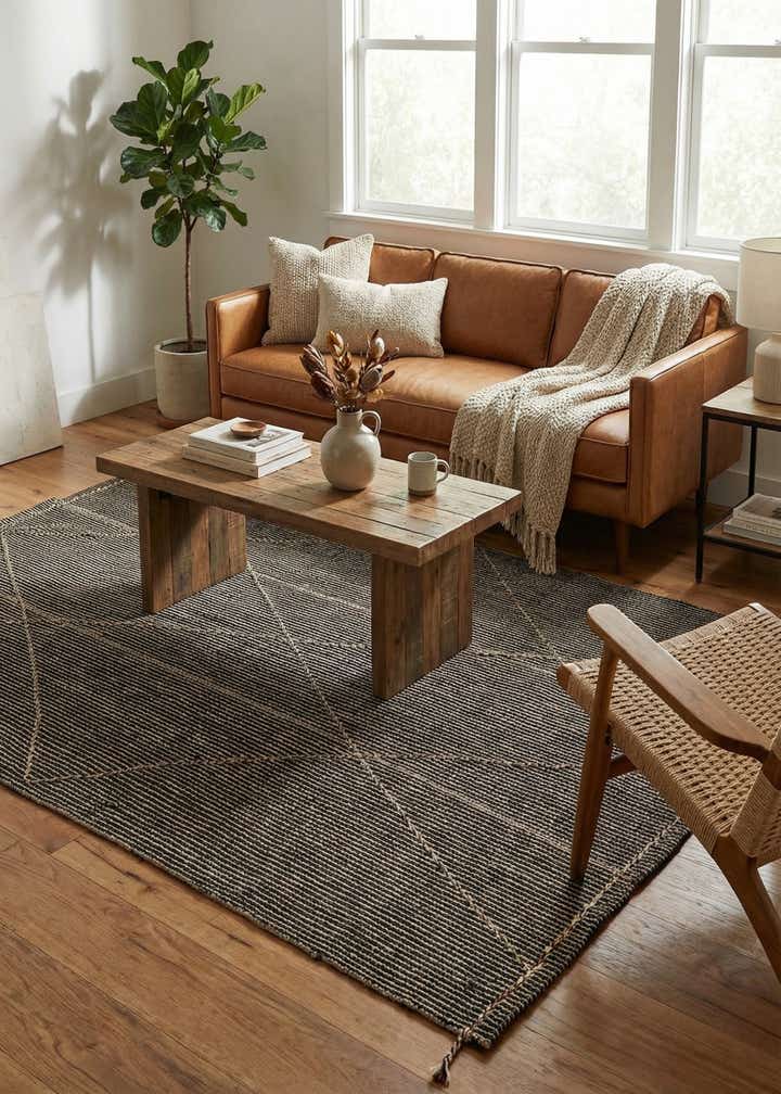 5' 10 x 9' 4 Hand Knotted Moroccan Wool Rug