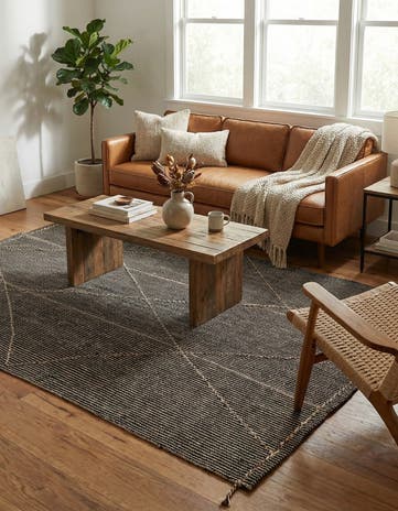 5' 10 x 9' 4 Hand Knotted Moroccan Wool Rug