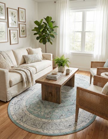 Aqua Aurelia Oval Rug