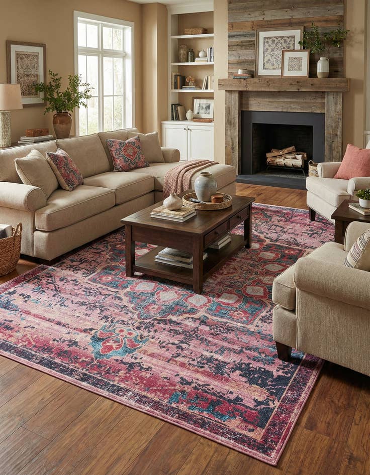 Detail image of  10' 6 x 13'  Washable Francesca Rug