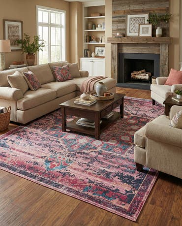  10' 6 x 13'  Washable Francesca Rug