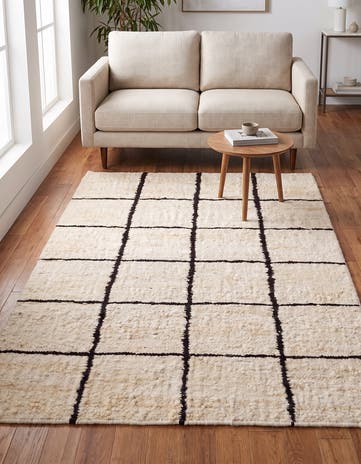 4' 1 x 5' 11 Hand Knotted Moroccan Wool Rug