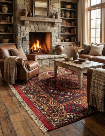4' 3 x 5' 4 Hand Knotted Balouch Wool Rug