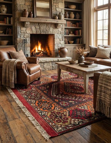 4' 3 x 5' 4 Hand Knotted Balouch Wool Rug