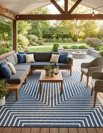 10' x 14' Easy-Clean Modern Indoor / Outdoor Rug