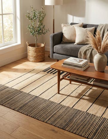 4' 1 x 5' 10 Hand Woven Kilim Modern Wool Rug