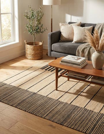 4' 1 x 5' 10 Hand Woven Kilim Modern Wool Rug