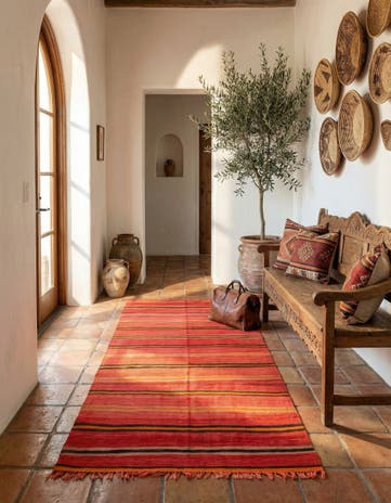 5' 3 x 10' 6 Hand Knotted Moroccan Wool Runner Rug