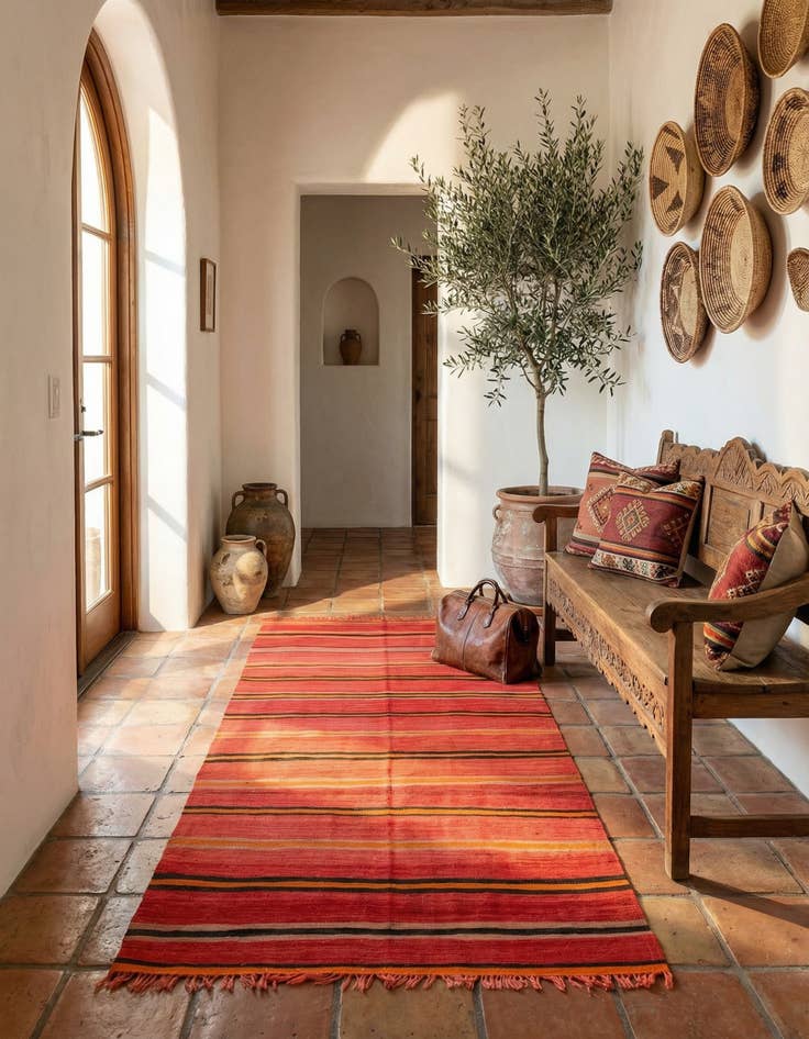 Detail image of 5' 3 x 10' 6  Hand Knotted Moroccan Wool Runner Rug