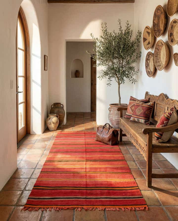 5' 3 x 10' 6 Hand Knotted Moroccan Wool Runner Rug