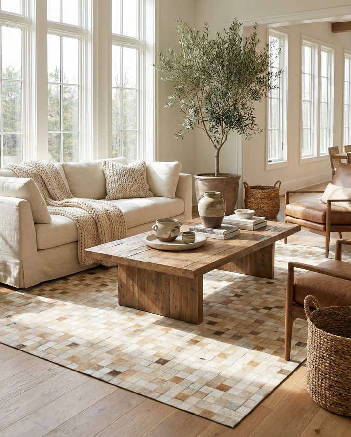 5' 1 x 7' 11 Cowhide Stocks Rug