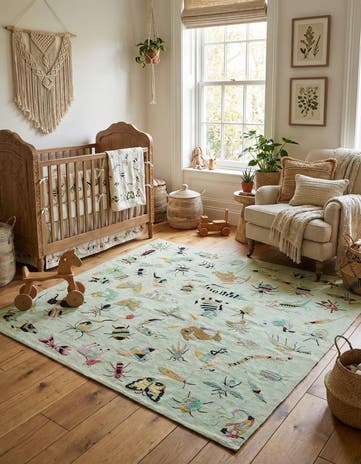 8' 2 x 8' 10 Hand Woven Kilim Suzani Wool Square Rug