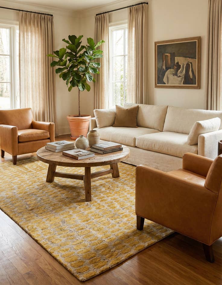 Detail image of 6' 1 x 9' 5  Hand Knotted Darya Wool Rug