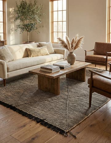 5' 10 x 7' 7 Hand Knotted Moroccan Wool Rug
