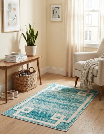 Jill Zarin Turquoise Uptown Lenox Hill Rug