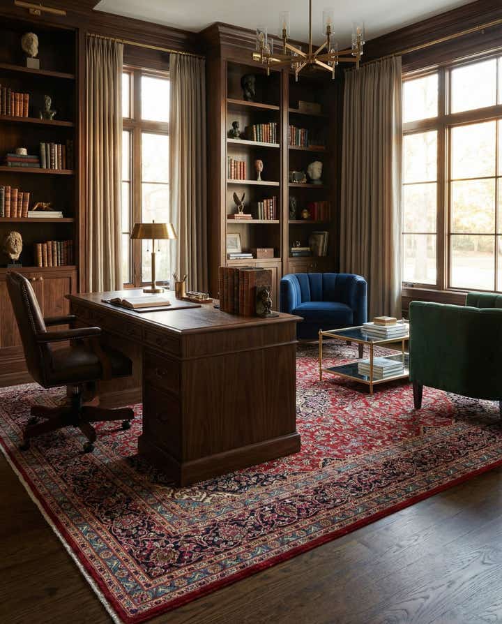 9' 9 x 12' 7 Hand Knotted Kashan Persian Wool Rug