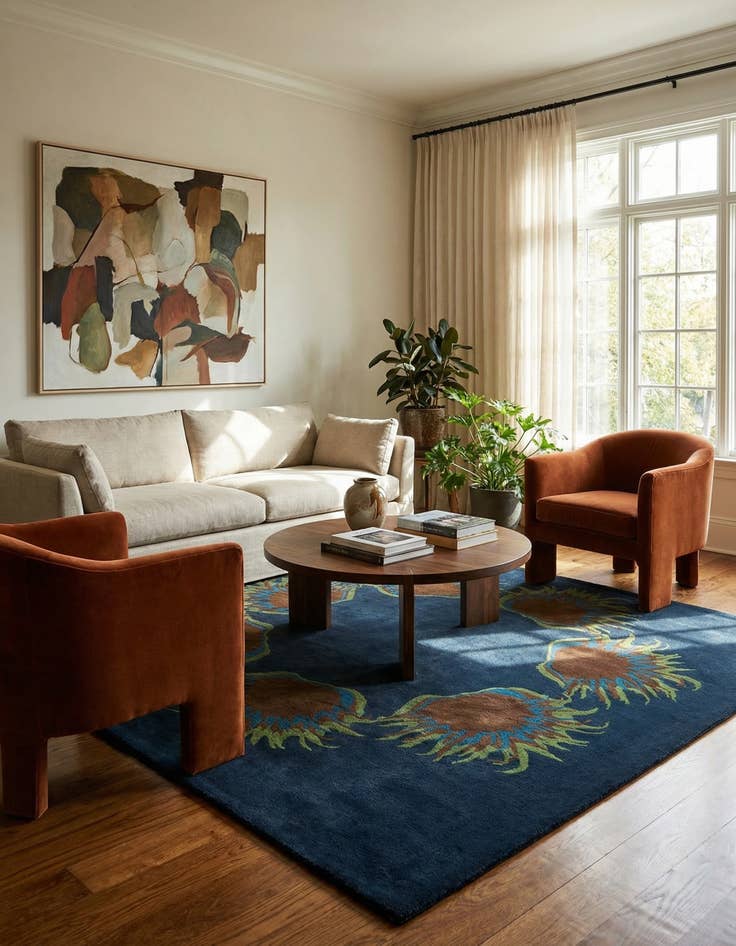 Detail image of 7' 6 x 7' 7 Luna Square Rug