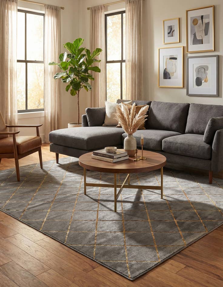 Detail image of 10' x 10' Vogue Geo Square Rug