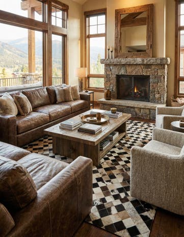 7' 11 x 9' 11 Cowhide - Patchwork Rug