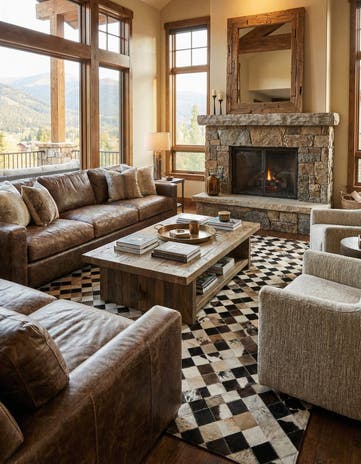 7' 11 x 9' 11 Cowhide - Patchwork Rug