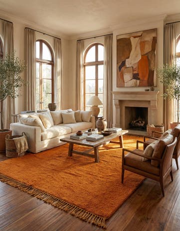 6' 9 x 9' 8 Hand Knotted Moroccan Wool Rug