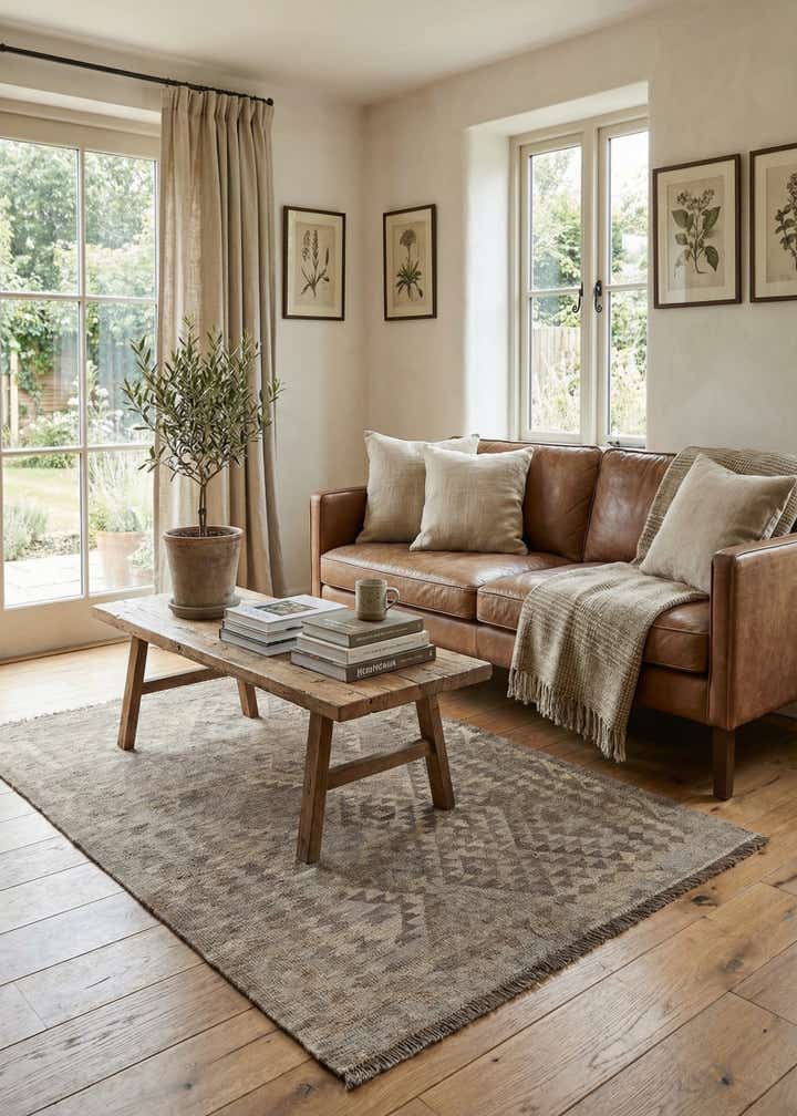 4' x 5' 9 Hand Woven Kilim Maymana Wool Rug