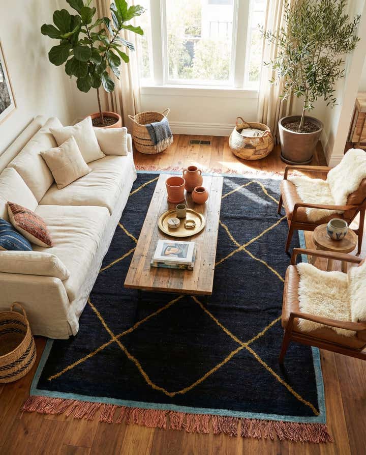 7' 8 x 10' 3 Hand Knotted Moroccan Wool Rug