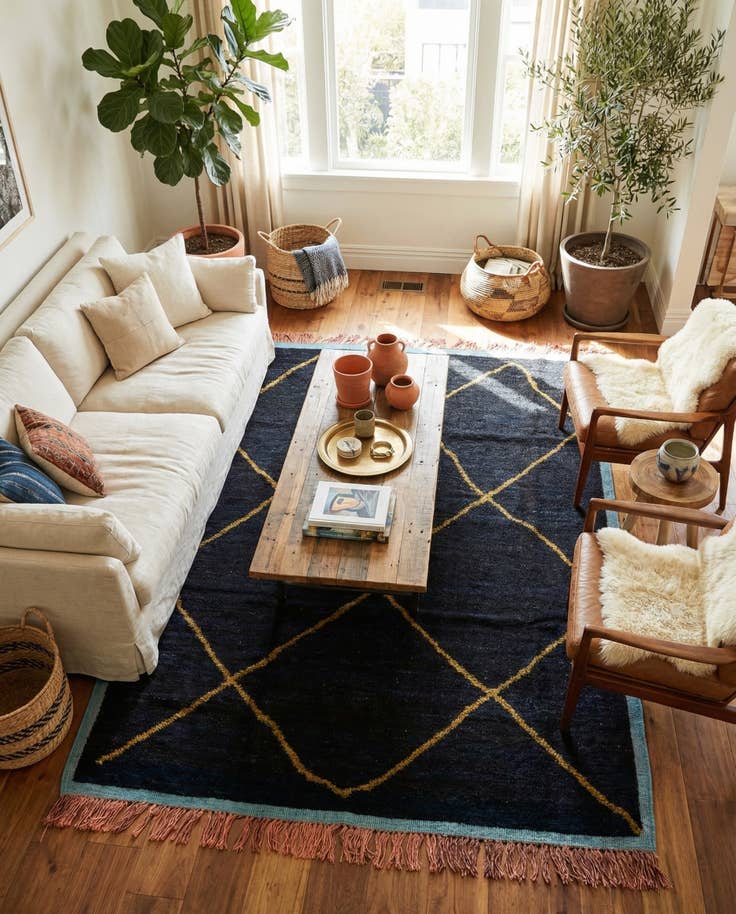 Detail image of 7' 8 x 10' 3 Hand Knotted Moroccan Wool Rug