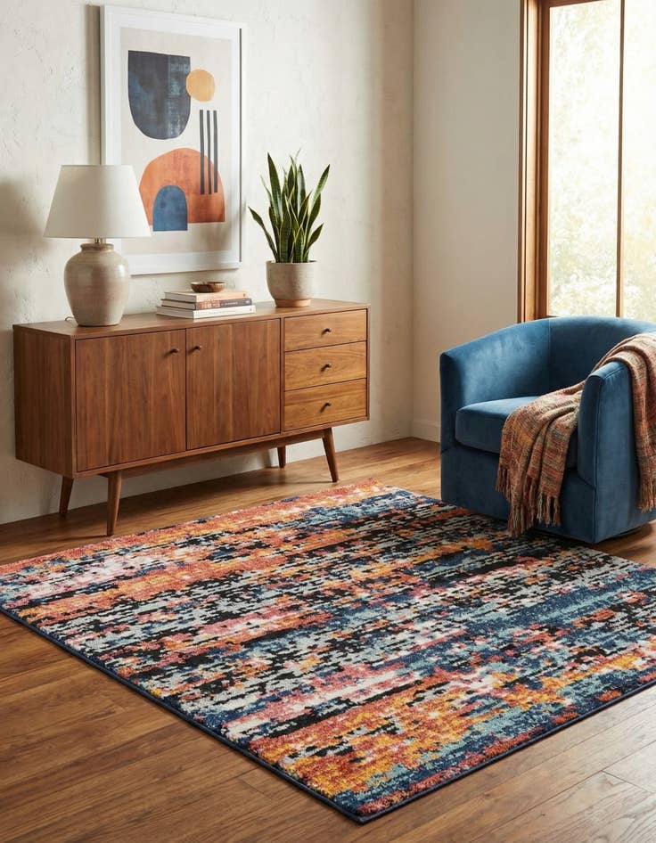 Detail image of  5' 3 x 5' 3 Tagine Square Rug