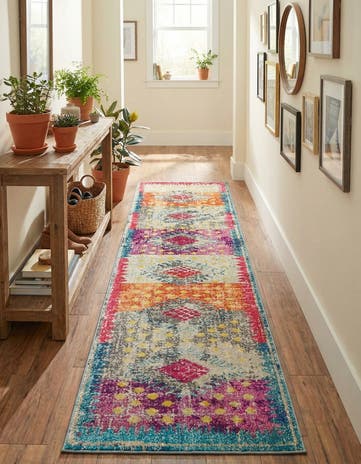 2' 7 x 10' Washable Carnevale Runner Rug