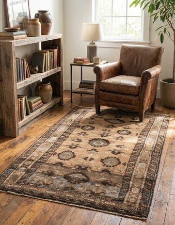 3' 3 x 5' 8 Hand Knotted Ultra Vintage Persian Wool Rug