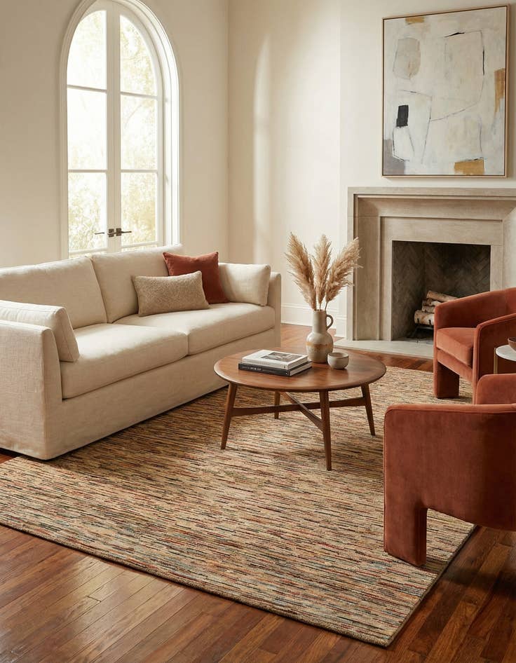 Detail image of 6' 9 x 9' 7  Hand Knotted Modern Ziegler Wool Rug