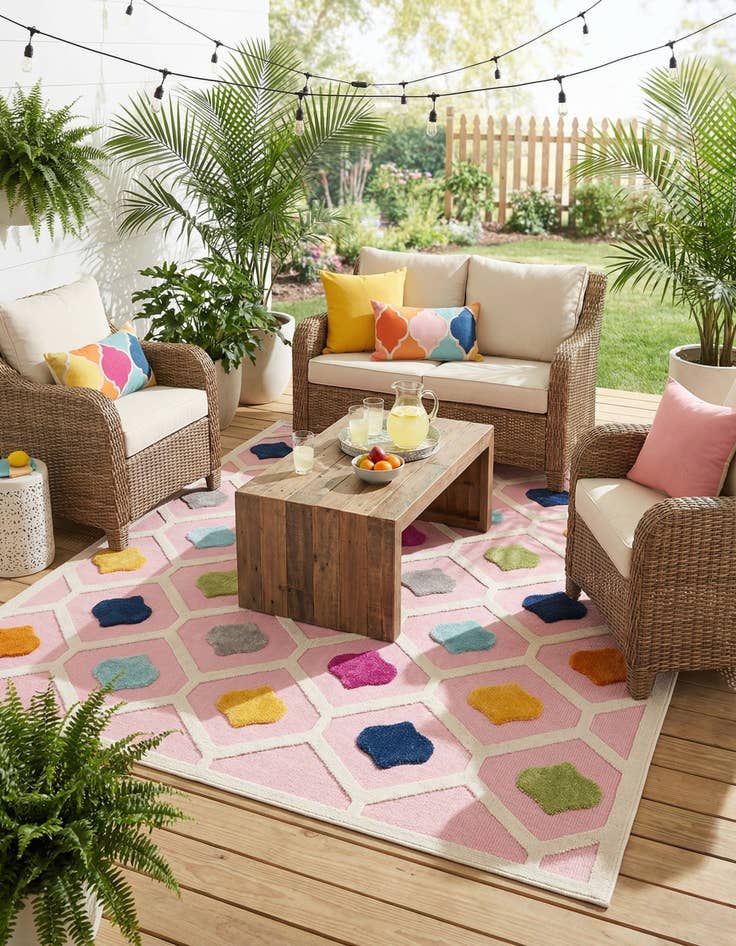 Detail image of 7' 10 x 10'  Washable Aruba Indoor / Outdoor Rug